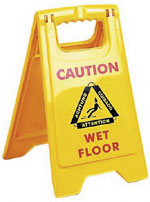 Cartel suelo mojado