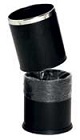 Papelera Negra doble cuerpo