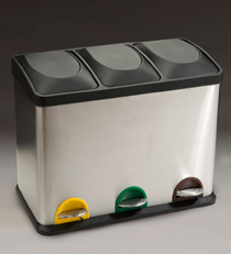 Papelera reciclaje rectangular