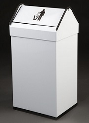 Papelera rectangular cabezal basculante