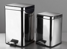 Papelera Inoxidable Cuadrada
